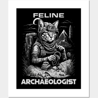 Feline Archaeologist Posters and Art